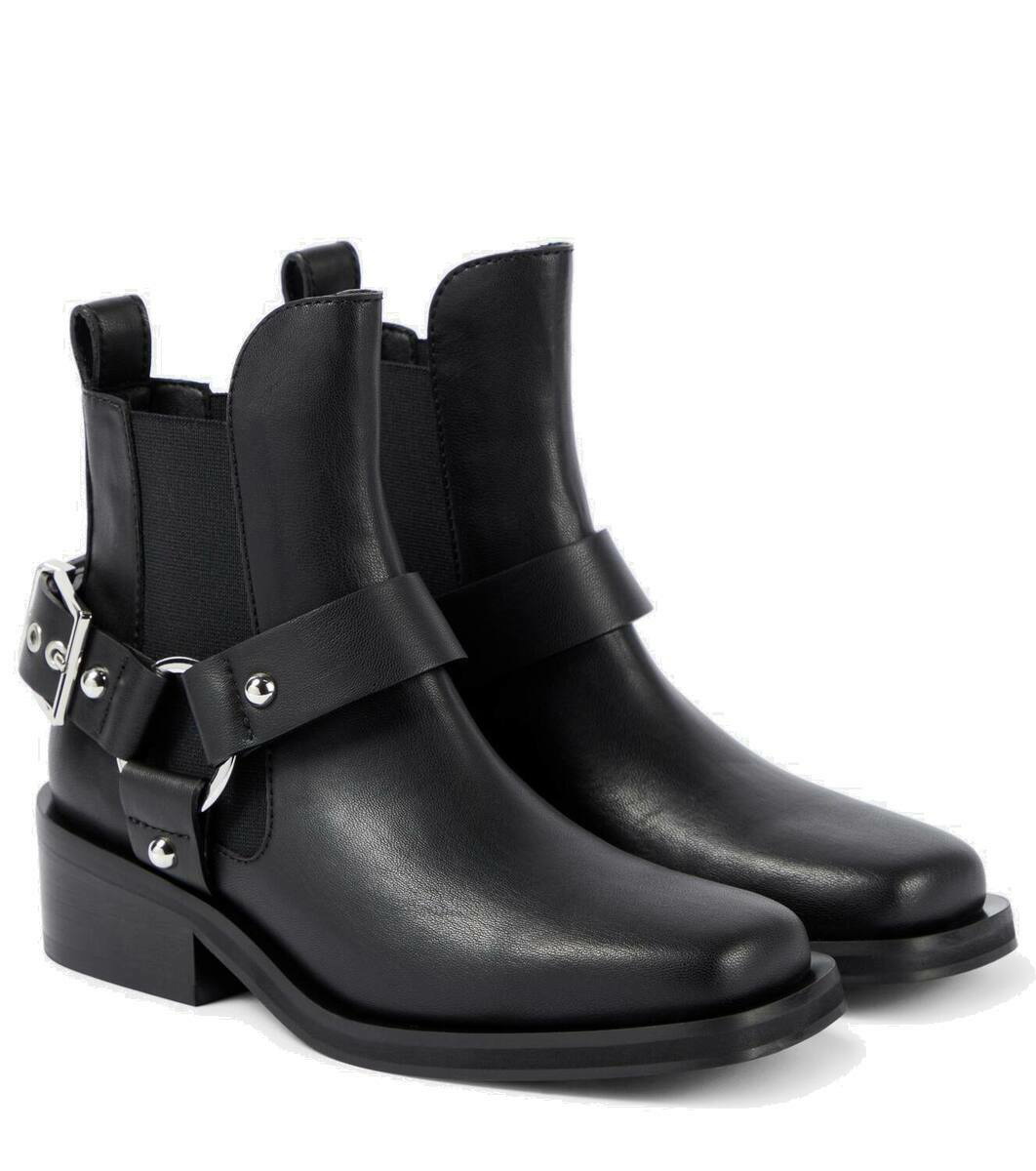 Black embroidered leather cowboy boots Given - Vienty