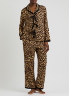 Sleeper The Bow Leopard-print Twill Pyjama set