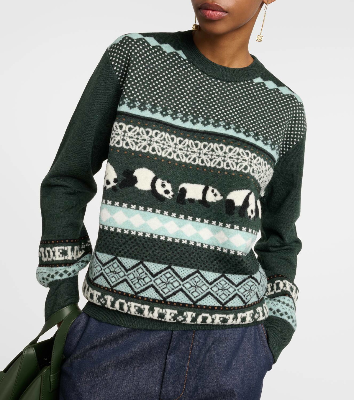 Loewe x Suna Fujita jacquard wool-blend sweater Loewe