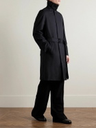 Dunhill - Belted Super 180s Wool Coat - Blue