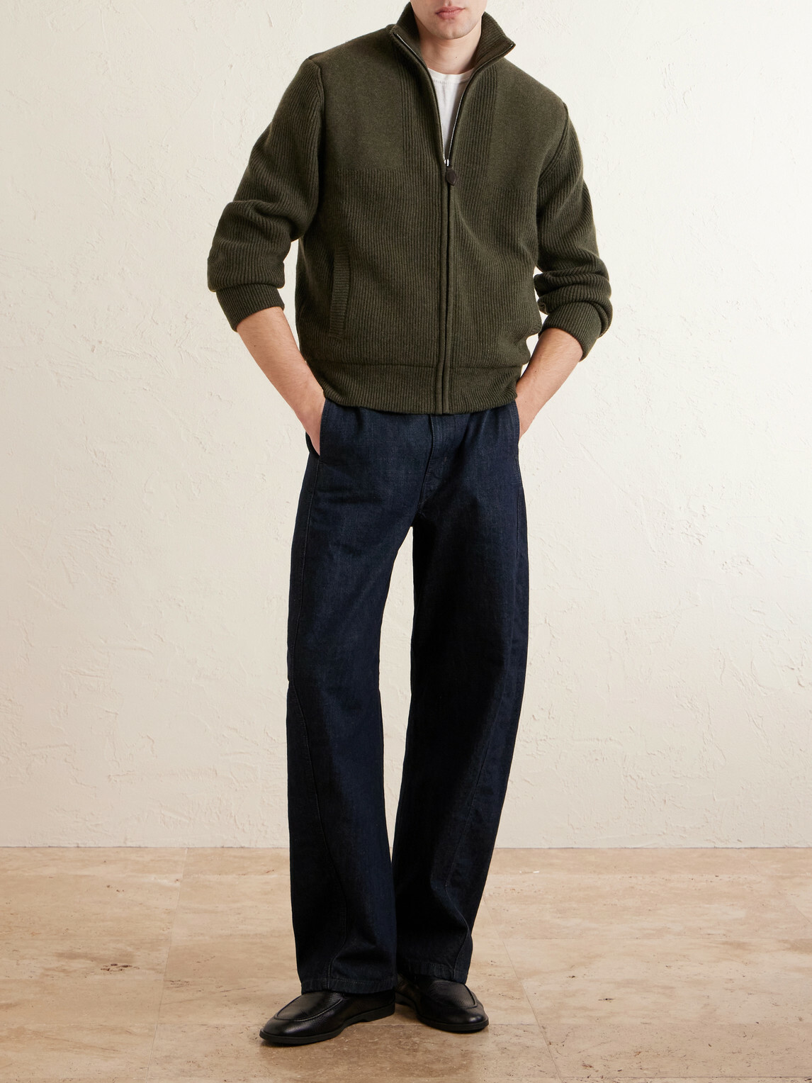 Purdey - Orkney Ribbed-Knit Wool Zip-Up Cardigan - Green
