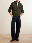 Purdey - Orkney Ribbed-Knit Wool Zip-Up Cardigan - Green