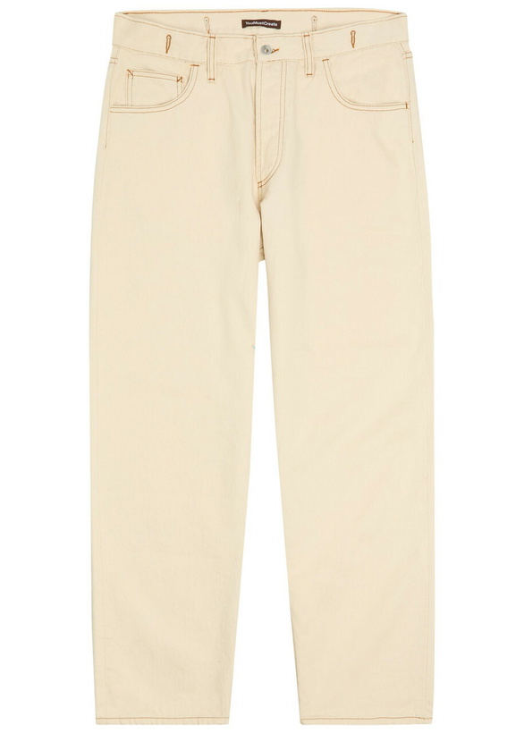 Photo: Ymc Straight-leg Jeans Ecru