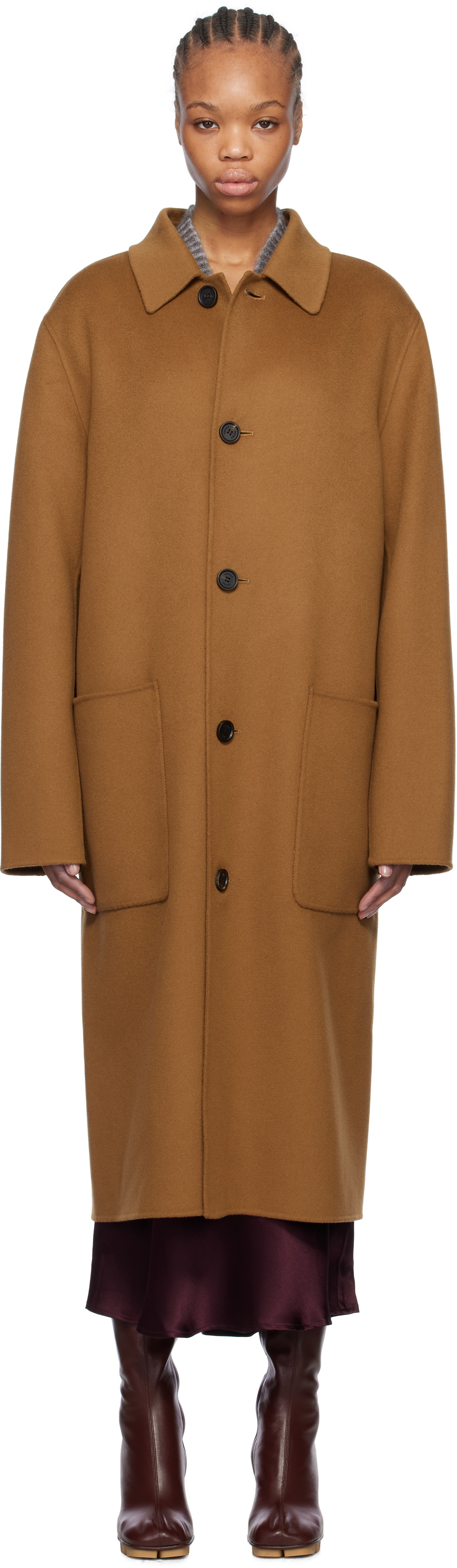 MACKAGE Tan Beckett Handmade Wool Coat