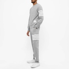 Thom Browne Men's Engineered Stripe Sweat Pant in Light Grey