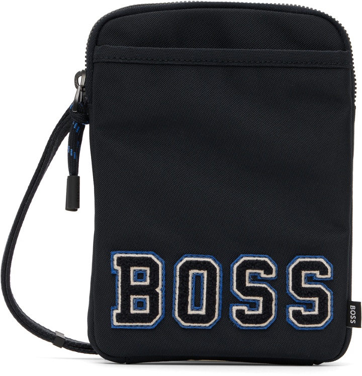 Photo: BOSS Navy Logo Messenger Bag