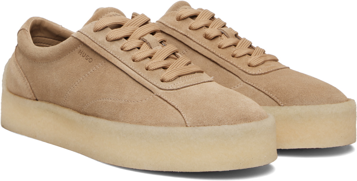Hugo Beige Suede Sneakers