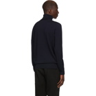 Stone Island Navy Wool Turtleneck