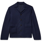 Lardini - Honeycomb-Knit Wool-Blend Blazer - Blue
