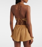 Oséree Lumière halterneck crop top