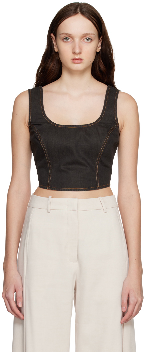 Holzweiler Brown Bonni Denim Tank Top