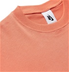 Nike - NRG Logo-Embroidered Cotton-Jersey T-Shirt - Orange
