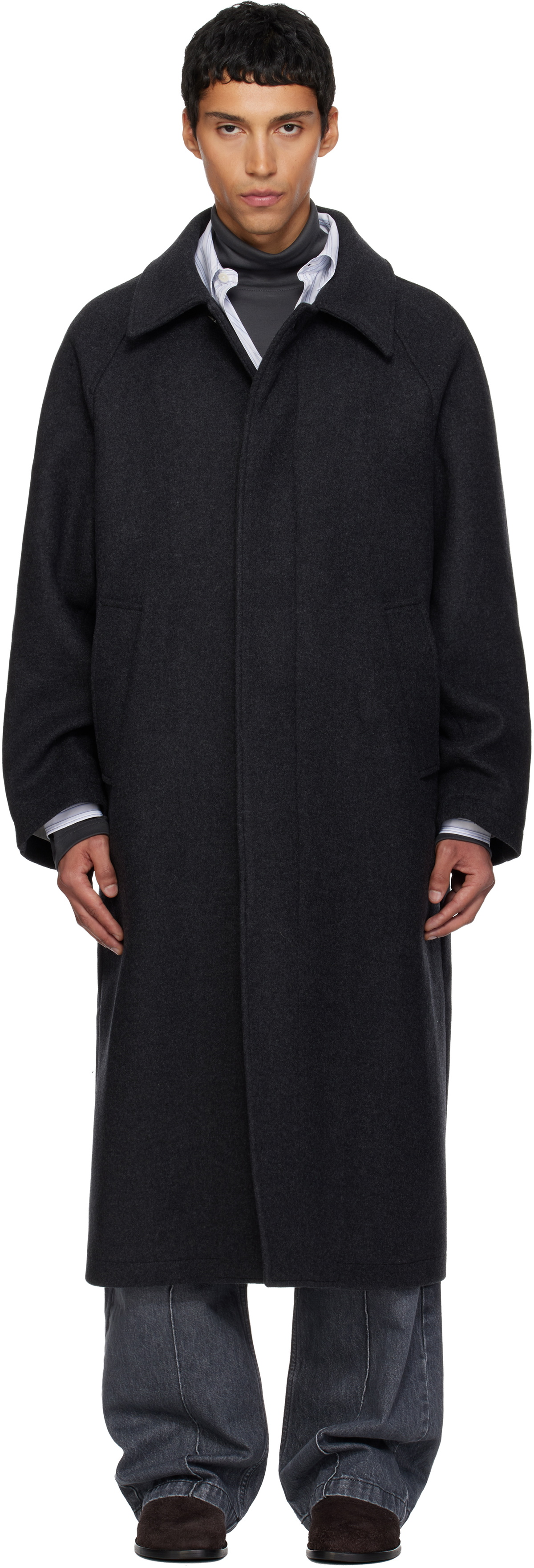 mfpen Navy Johnston Coat mfpen