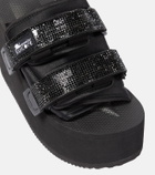 Blumarine X Suicoke Moto embellished platform slides