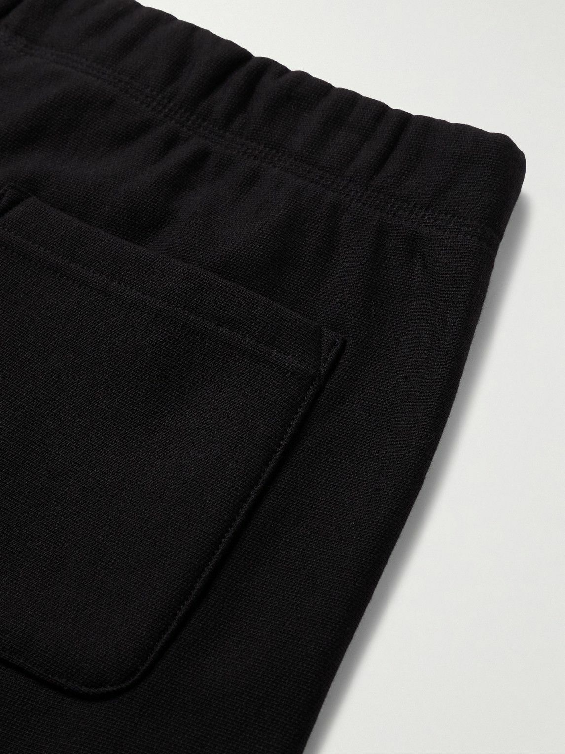 Carhartt WIP - American Script Tapered Cotton-Blend Jersey Sweatpants - Black