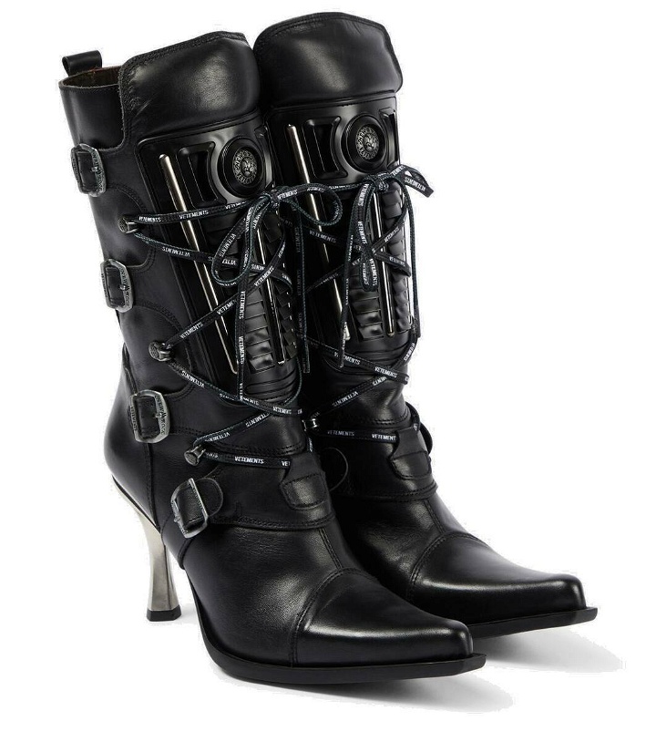 Photo: Vetements Protector leather knee-high boots