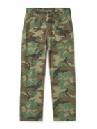 OrSlow - Woodland Straight-Leg Camouflage-Print Cotton-Canvas Cargo Trousers - Green