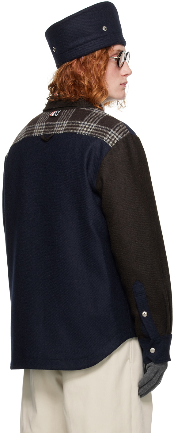 ジャケット THOM BROWNE SMALL CHECK COTTON JACKET Thom Browne Small Check Cotton Jacket FBC700H.F0499-960