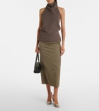 Paris Texas Vera snake-effect leather pumps