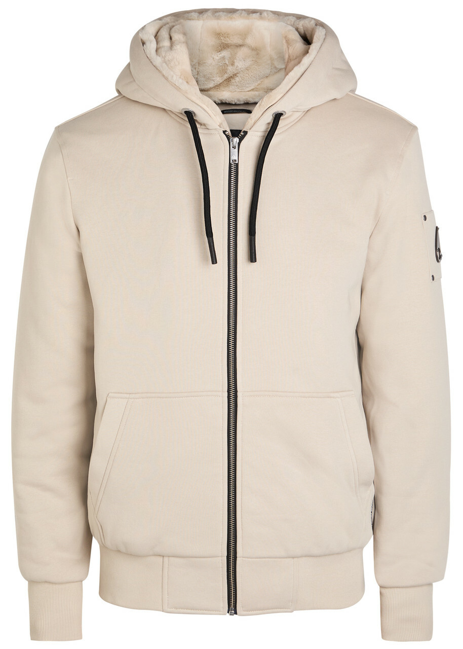Moose Knuckles Classic Bunny Padded Hooded Cotton-blend Jacket Ecru