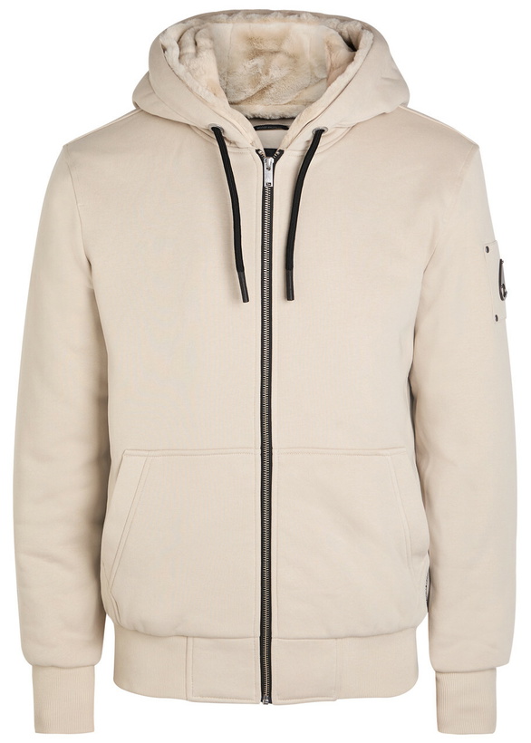 Photo: Moose Knuckles Classic Bunny Padded Hooded Cotton-blend Jacket Ecru