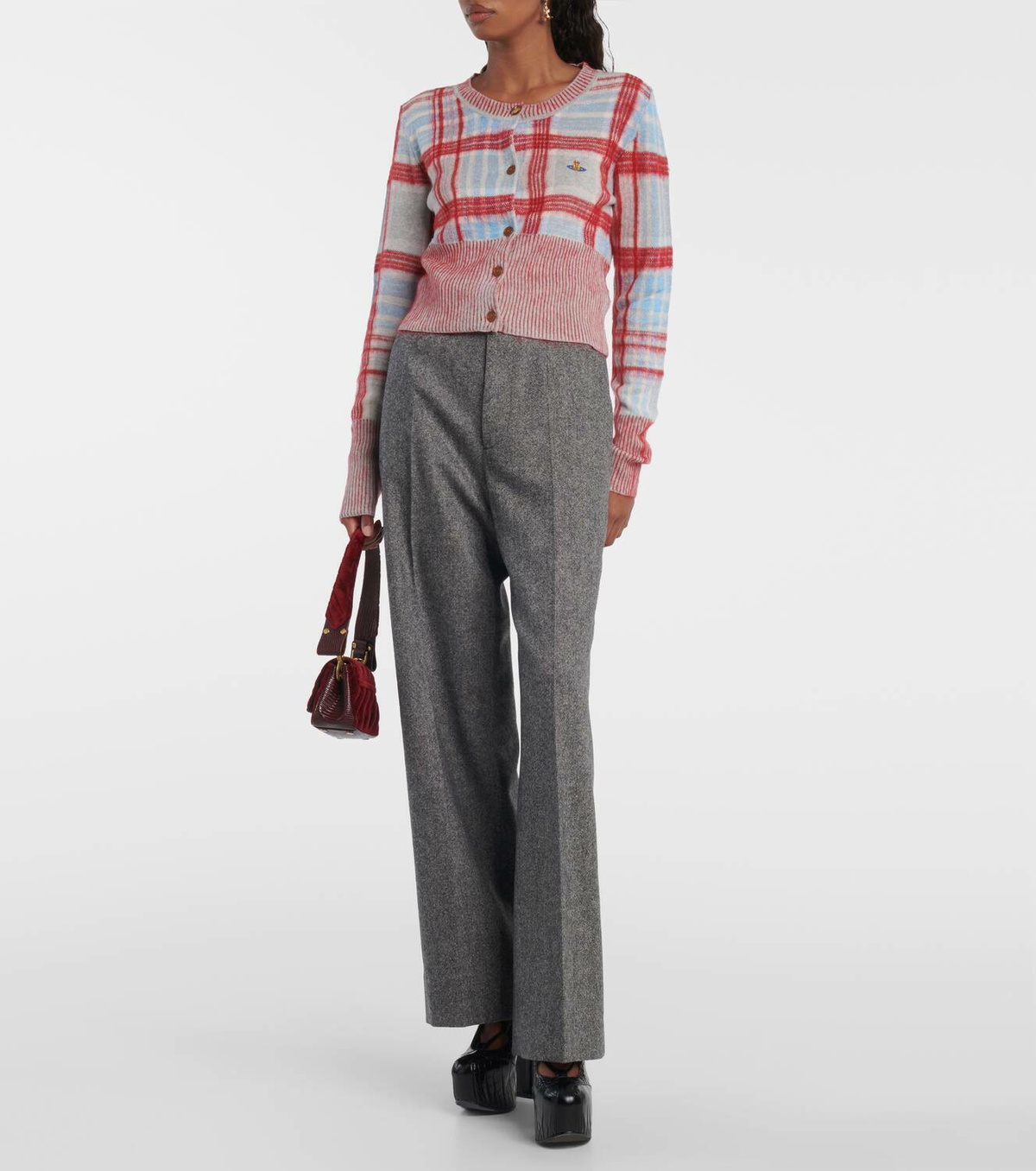 Vivienne Westwood Madras check cotton-blend cardigan