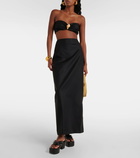 Adriana Degreas Cotton-blend maxi skirt