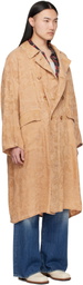 R13 Orange Oversized Hooded Coat