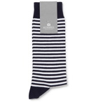 Sunspel - Striped Stretch Cotton-Blend Socks - Men - White