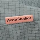 Acne Studios Men's Post Ripstop Suede Backpack in Dark Grey/Old Pink