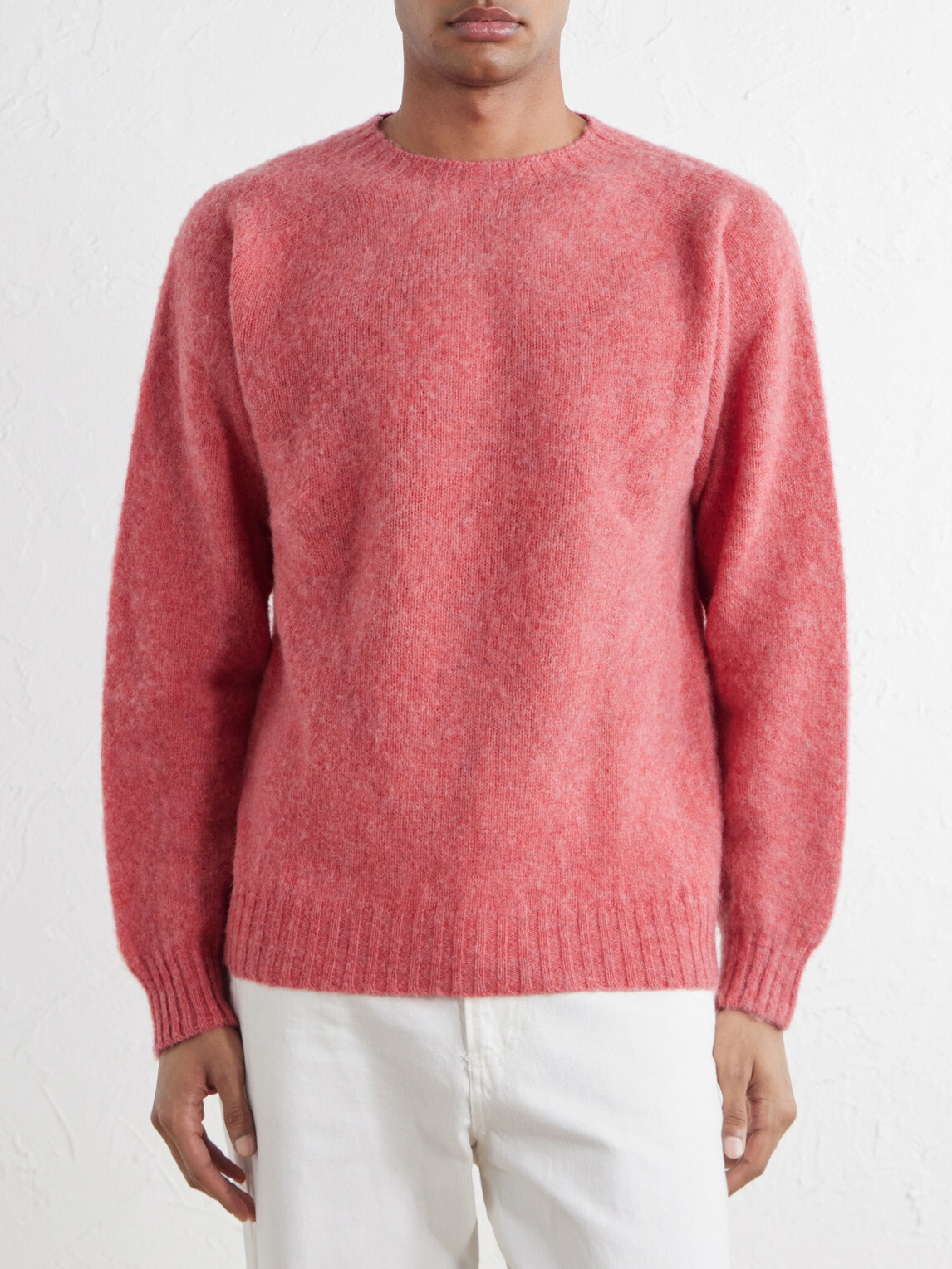 Drake's - Brushed Wool Sweater - Pink