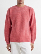 Drake's - Brushed Wool Sweater - Pink