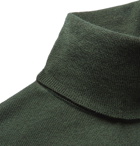 John Smedley - Cherwell Wool and Cotton-Blend Rollneck Sweater - Green