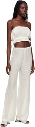 LESET White Stella Lounge Pants
