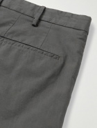 Incotex - Slim-Fit Stretch-Cotton Poplin Bermuda Shorts - Gray