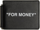 Off-White Black Quote Bill Clip Wallet