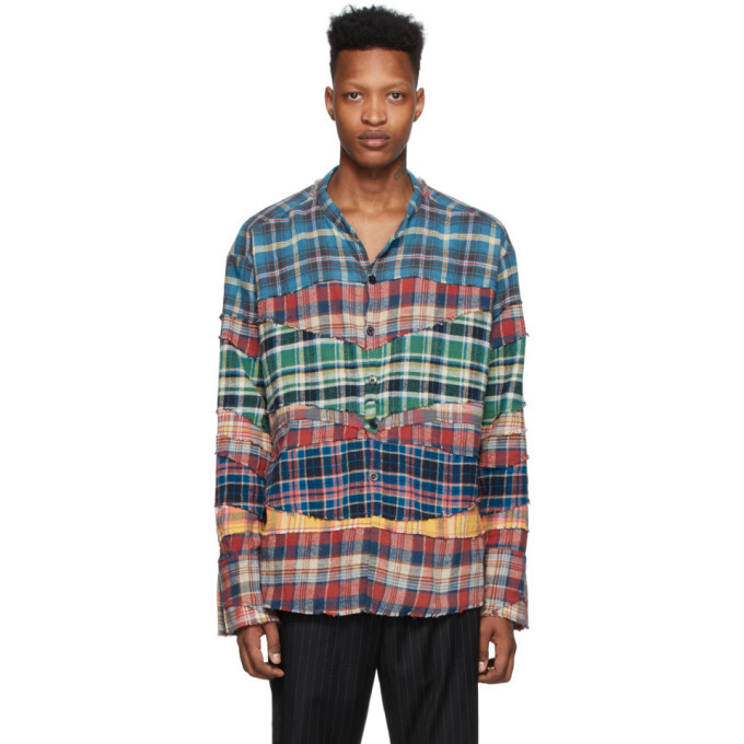 Photo: Greg Lauren Multicolor Mixed Plaid Classic Studio Shirt