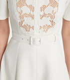 Rebecca Vallance Parrish belted lace-trimmed midi dress