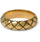 MAPLE - Quilted Gold-Plated Ring - Gold