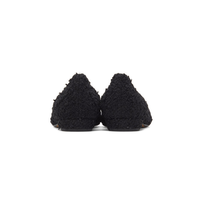 Bottega Veneta Black Almond Ballerina Flats Bottega Veneta