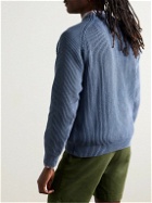 Noah - Summer Shaker Ribbed Cotton Sweater - Blue