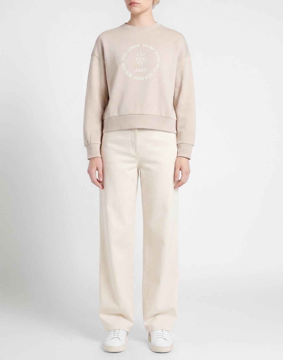 Eleventy Womens Sweatshirt in Beige