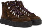 Palm Angels Brown Paneled Hiking Boots