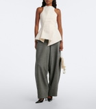 Magda Butrym Asymmetric peplum wool-blend top