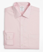 Brooks Brothers Men's Stretch Soho Extra-Slim-Fit Dress Shirt, Non-Iron Pinpoint Ainsley Collar | Pink