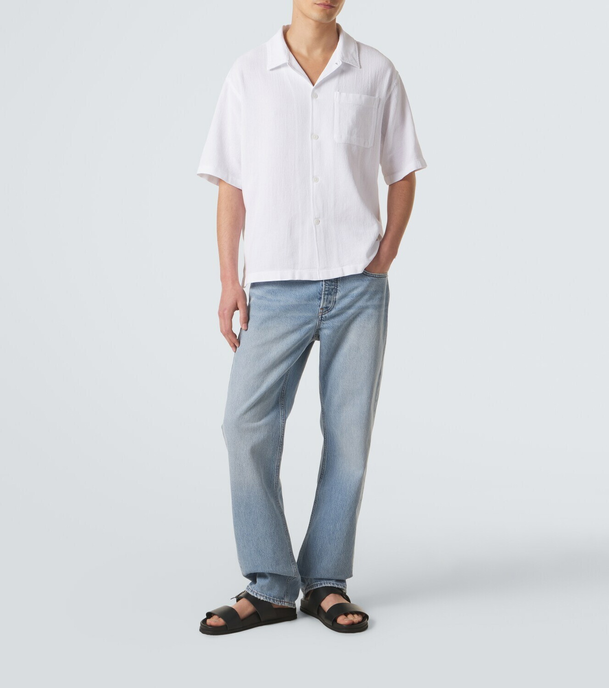 Frame Mid-rise straight jeans