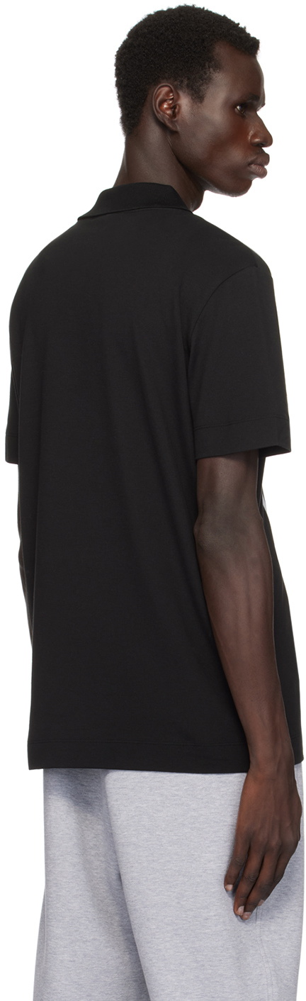 Lacoste Black Regular Fit 'Lacoste' Movement Printed Polo Lacoste