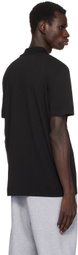 Lacoste Black Regular Fit 'Lacoste' Movement Printed Polo