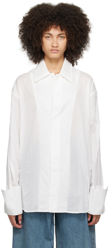 Photo: Subtle Le Nguyen White Droptail Shirt