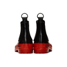 Stutterheim Black and Red Rainwalker Chelsea Boots
